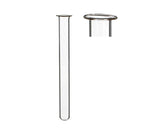 Glass Test tube 20mm diameter 125mm high, with ring 