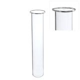 Glas-Reagenzgläser Ø 3 cm, H. 20 cm, mit Ring Ø 4 cm - 6 Stück