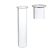Glas-Reagenzgläser Ø 4 cm, H. 20 cm, mit Ring Ø 5 cm - 6 Stück