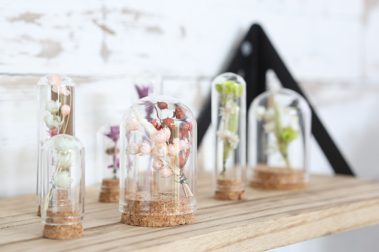 Mini-Stolpersteine aus Glas Ø2cm | H: 7cm | Mit Kork - 12 Stk