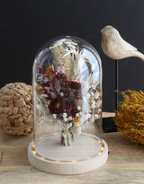 Glas-LED-Stolpersteine mit Holzsockel Ø14cm - 1 Stk