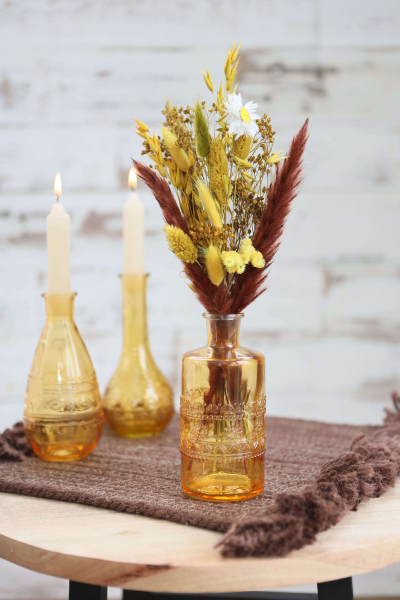 Blumenvasen Rom Ø7.5cm | H: 16cm Ockergelb - 12 Stk