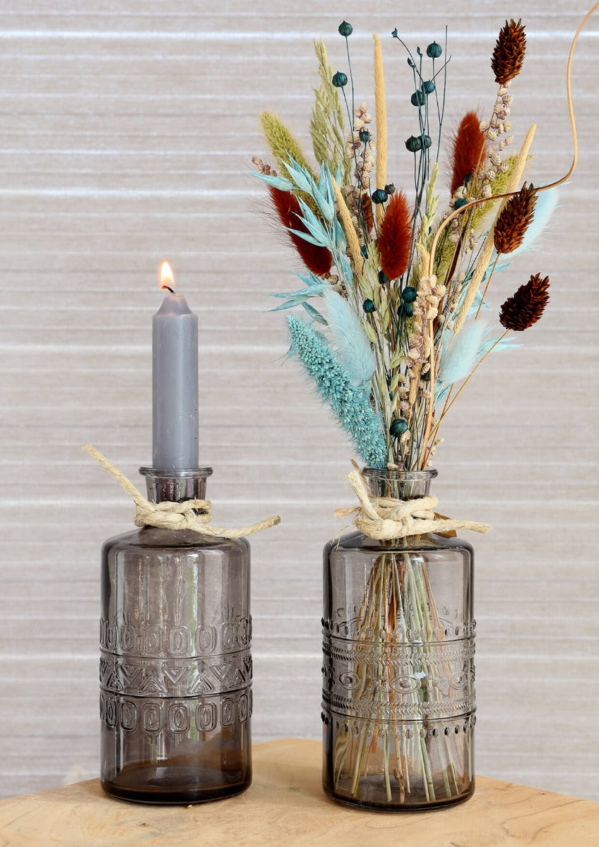 Blumenvasen Porto Ø7.5cm | H: 14.5cm Grau - 12 Stk