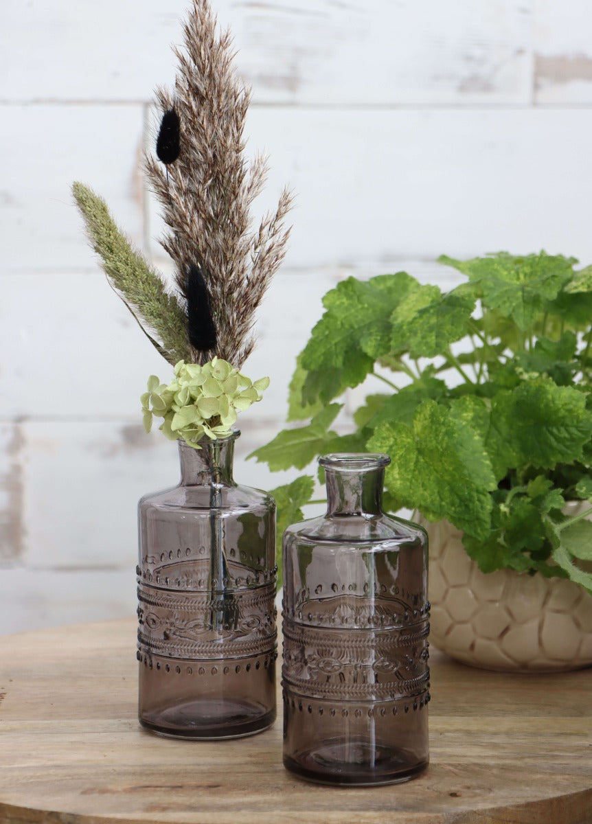 Blumenvasen Porto Ø7.5cm | H: 14.5cm Grau - 12 Stk