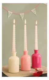 Glasflasche Ø7 h: 12 cm Assorti Rosa - 12 Stk