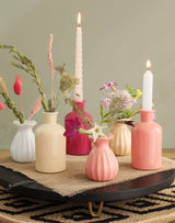 Glasflasche Ø7 h: 12 cm Assorti Rosa - 12 Stk