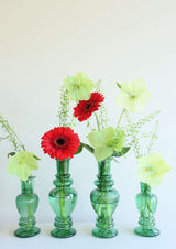 Vase Venedig Dunkelgrün H: 11,3 x Ø5 cm - 12 Stk