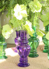 Vase Venedig Dunkelgrün H: 11,3 x Ø5 cm - 12 Stk