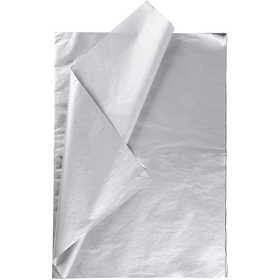Seidenpapier, Silber, 50x70 cm, 14 g, 25 Bl./ 1 Pck.