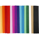 Krepppapier B:50 cm Länge: 2,5m Verschiedene Farben - 60 Blatt
