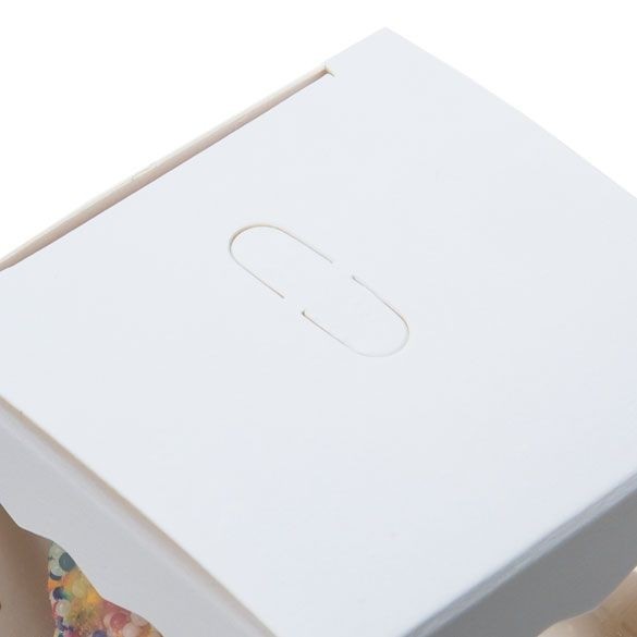 Pappschachteln Weiß mit 3 Fenstern 50x50x50mm - 25 Stk