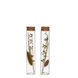 Glass tube with several dried flowers natural 15cm high 