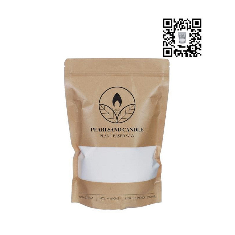 Pearlsand-Kerze 400 g Weiß - 6 Stück
