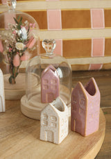 Glashaube mit Glasknopf mit Holzsockel Ø12 h.18 cm (1 Stk.) [IFS-29313]