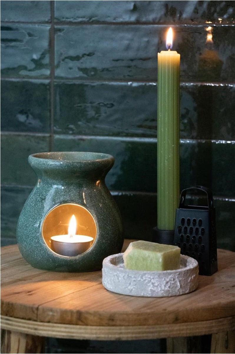 Zementwachsschale hellgrau Ø8 x H2 cm - 12 Stk