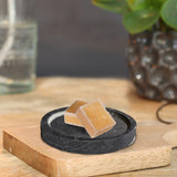 Zementwachsschale dunkelgrau Ø8 x H2 cm - 12 Stk