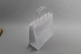 Paper Carry Bags White 260+120x350mm 