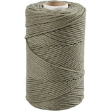 Macramé cord, moss green, L: 198 mtr, D: 2 mm, 330 g 