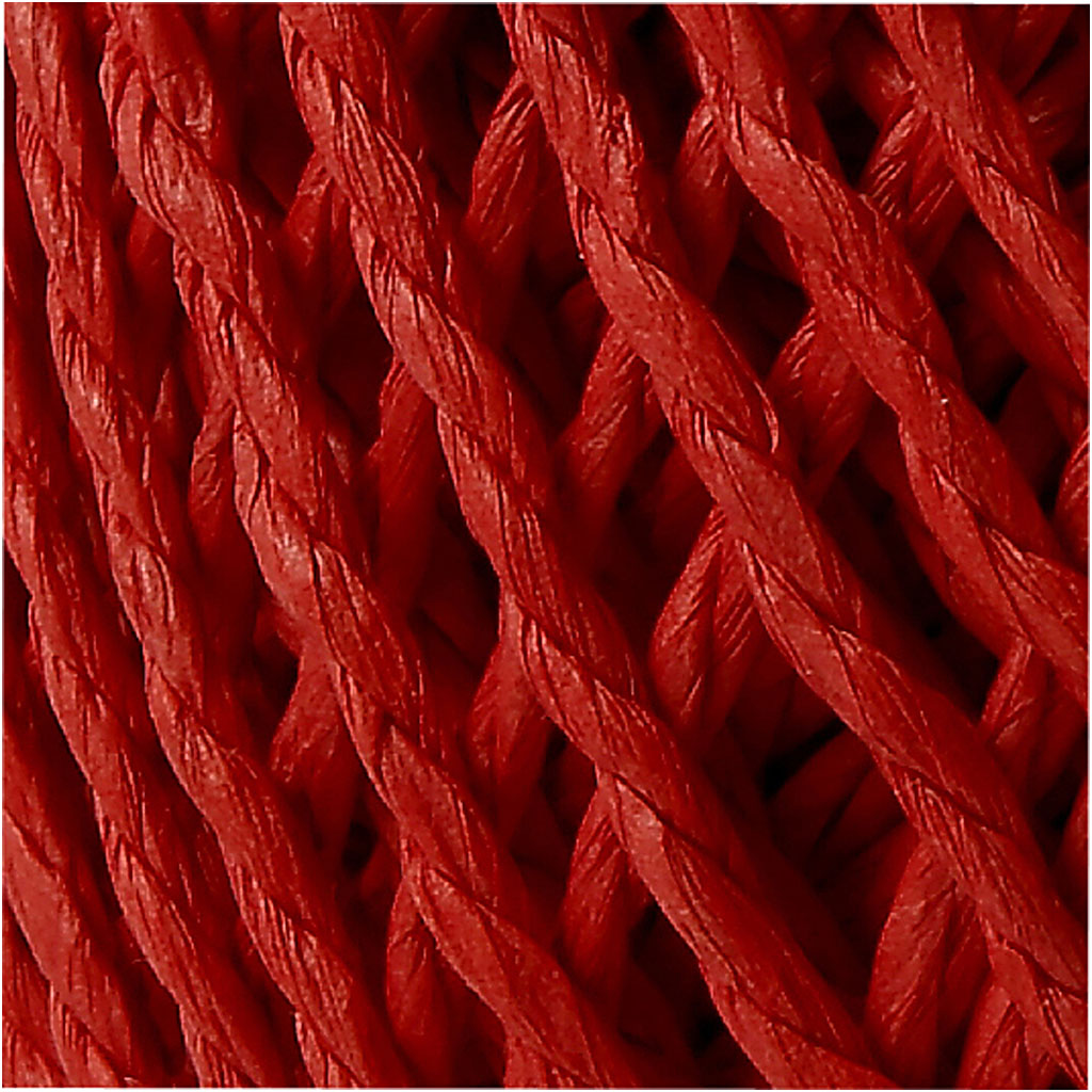 Papiergarn Rot 2,5 - 3 mm dick - 150 gram