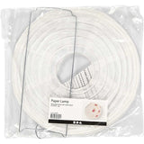 Reispapier-Lampe/-Lampion, Weiß, Rund, D: 20 cm, 1 Stk.