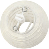 Papierlampion, Weiß, D: 7,5 cm, 10 Stk./ 1 Pck.