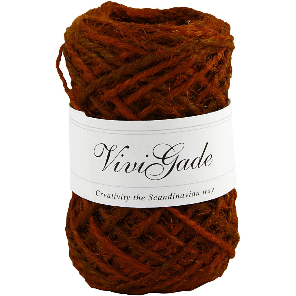 Naturhanf 1 -2 mm, red - 30 mtr