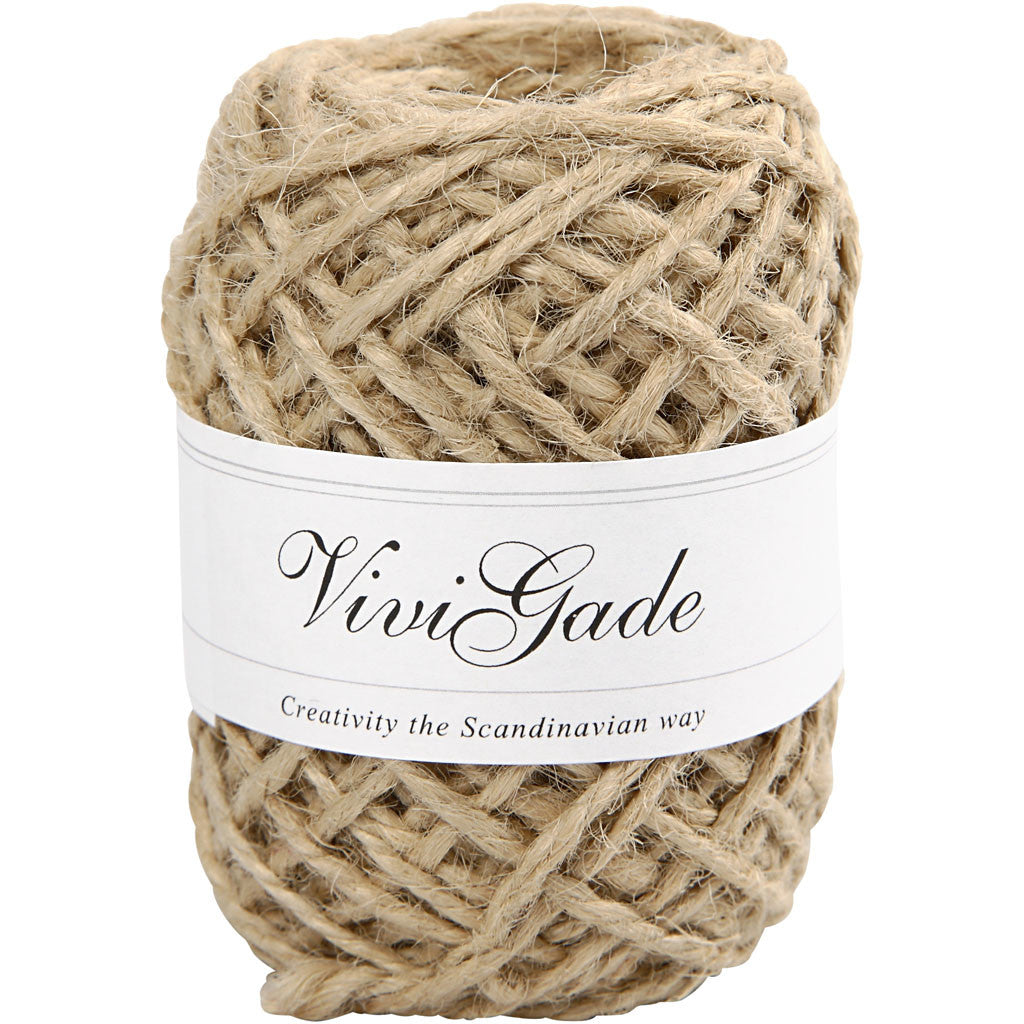 Naturhanf 1 -2 mm, natural - 30 mtr