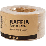 Papier-Raffiabast Beige 7-8mmx100m - 1 Rolle