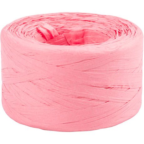 Paper raffia yarn, Light rose, W: 7