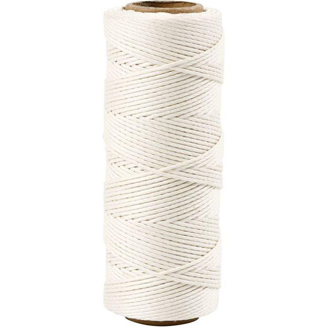 Bambuskordel Weiß 1mmx65m - 1 Rolle