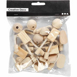 Flexi-Figuren, H: 12 cm, gemischtes Holz - 4 sets