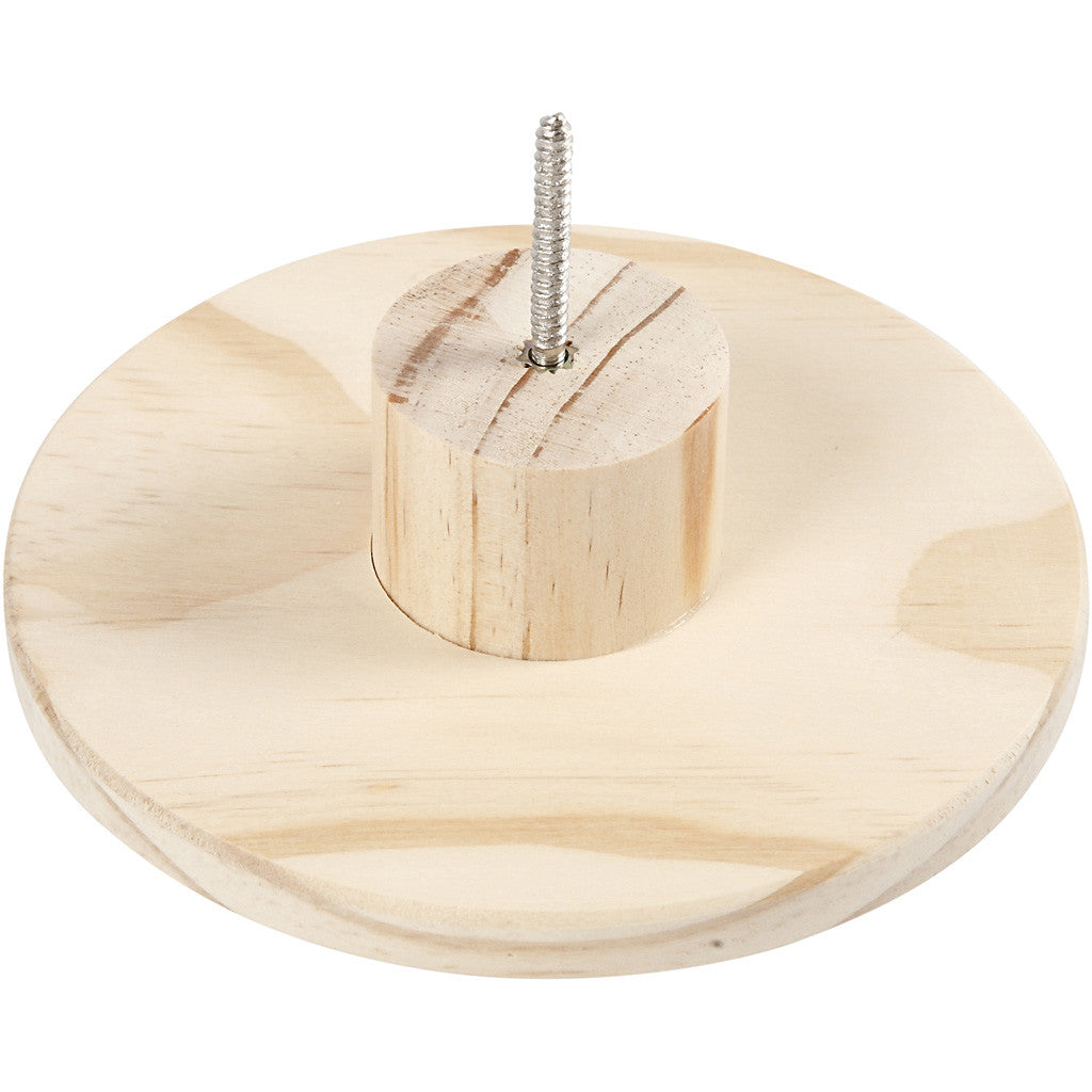 Kleiderhaken, rund, D: 15 cm, Tiefe 4,5 cm, Kiefer - 1 Stk