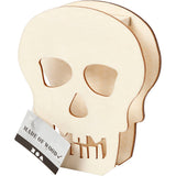Halloween-Figur, Totenkopf, H: 13,5 cm, Tiefe 3 cm, B: 11,5 cm, 1 Stk