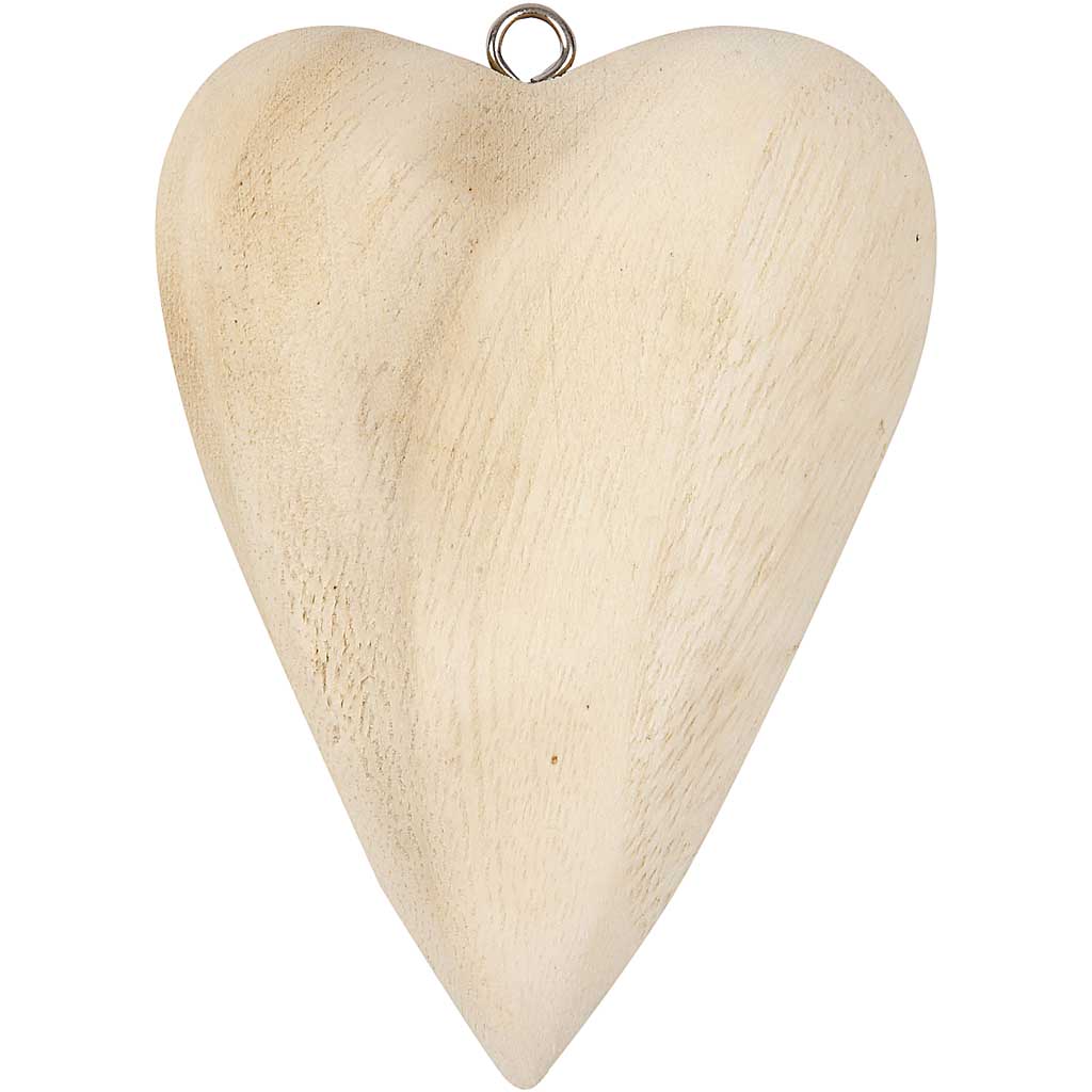 Heart, size 115x85x30mm, paulownia 
