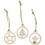 Weihnachtsanhänger, D: 3 cm, Dicke 2,7 mm, 24 Stk/ 1 Pck