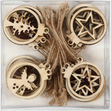 Weihnachtsanhänger, D: 3 cm, Dicke 2,7 mm, 24 Stk/ 1 Pck