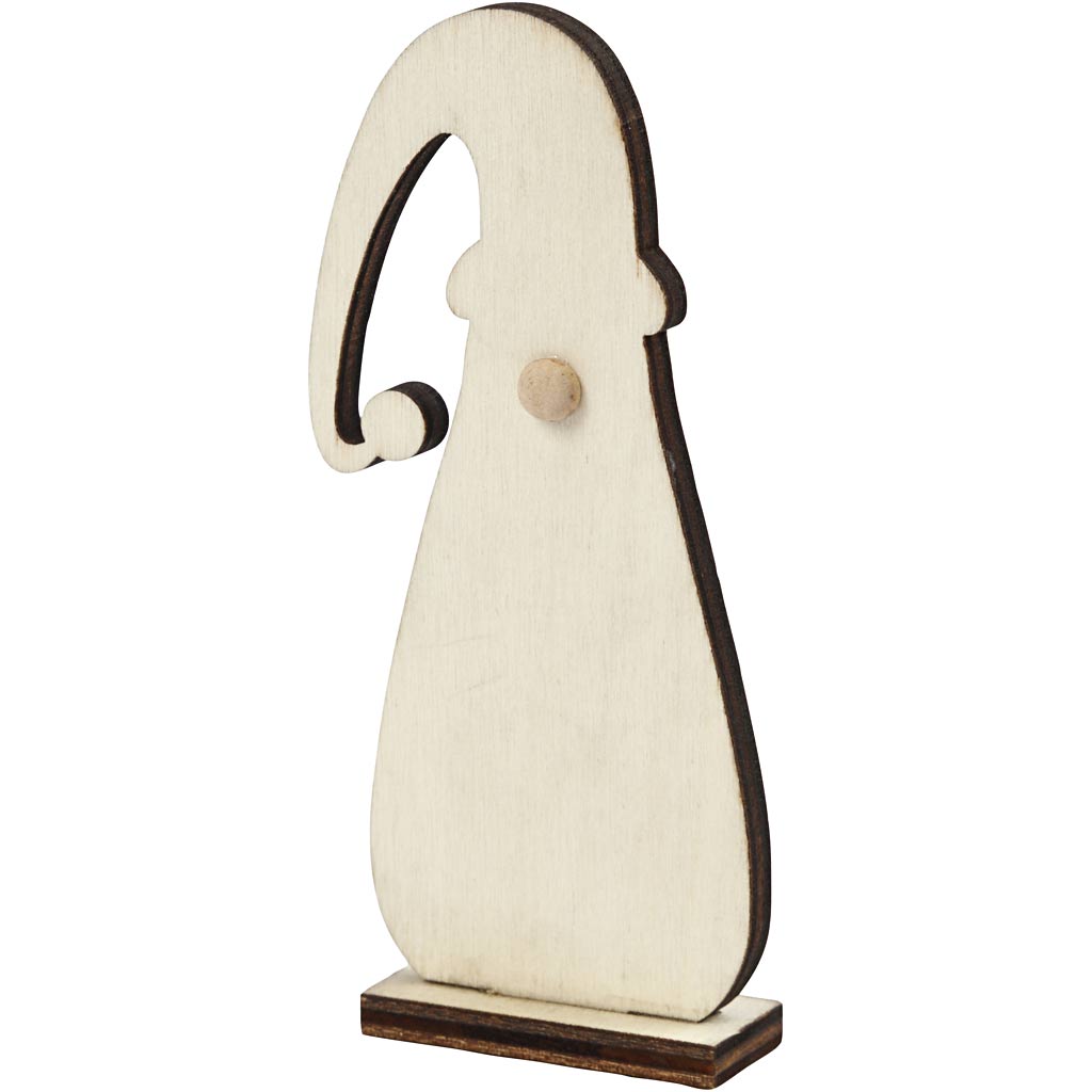 Christmas gnome, H: 10 cm, depth 1,5 cm, W: 4,5 cm, thickness 3 mm 