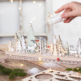 Adventkalender mit Datumszahlen, H: 12 cm, L: 40 cm, B: 3,6 cm, 1 Stk