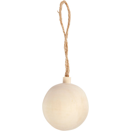 Christmas Ornament, D: 4.8 cm, birch 