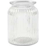 Glass Jar, H: 14,5 cm, D: 11 cm, hole size 7 cm 