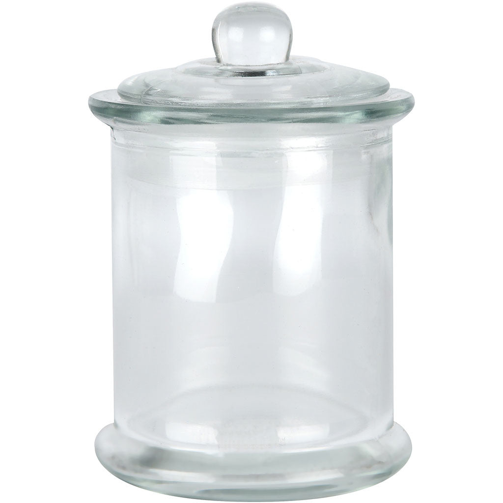 Vorratsglas mit Deckel, H: 14,5 cm, D: 8 cm, 10 Stk./ 1 Box