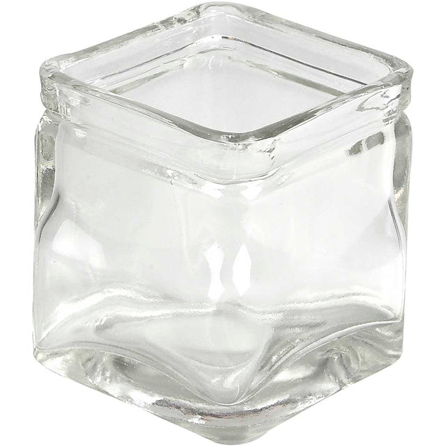 Square Candle Holder, H: 80mm, size 75x75mm 