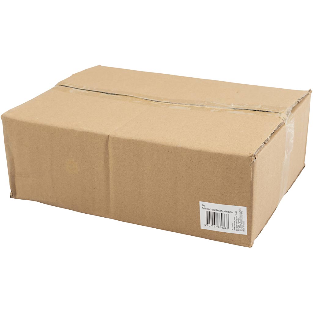 Teelichtglas, H: 8,4 cm, D: 7 cm, 240 ml, 12 Stk./ 1 Box