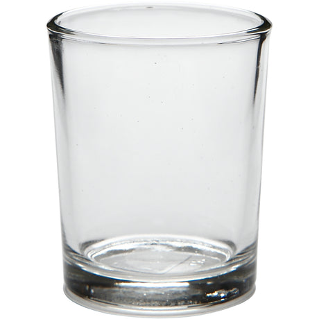 TeaLight holder in glass, H: 6,5 cm, D: 4,5 cm 