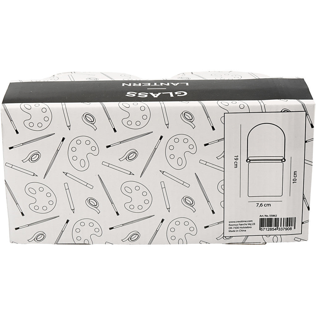 Laterne, H: 10 cm, D: 7,6 cm, 2 Stk