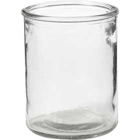 Kerzenglas, H: 9,8 cm, D: 8 cm, 6 Stk./ 1 Box