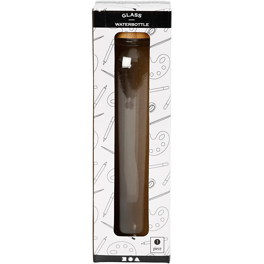 Wasserflasche, H 22 cm, D 6,7 cm, 500 ml - 1 Stk