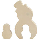 2in1-Figur, schneebedeckt, H: 7,7+20 cm, B: 5,3+11,3 cm, Sperrholz, Tiefe 2 cm - 1 set