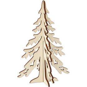 Weihnachtsbaum, H: 20 cm, B: 13 cm, Sperrholz - 1 Stk
