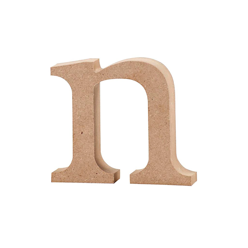 Letter, n, H: 8 cm, thickness 2 cm, MDF 
